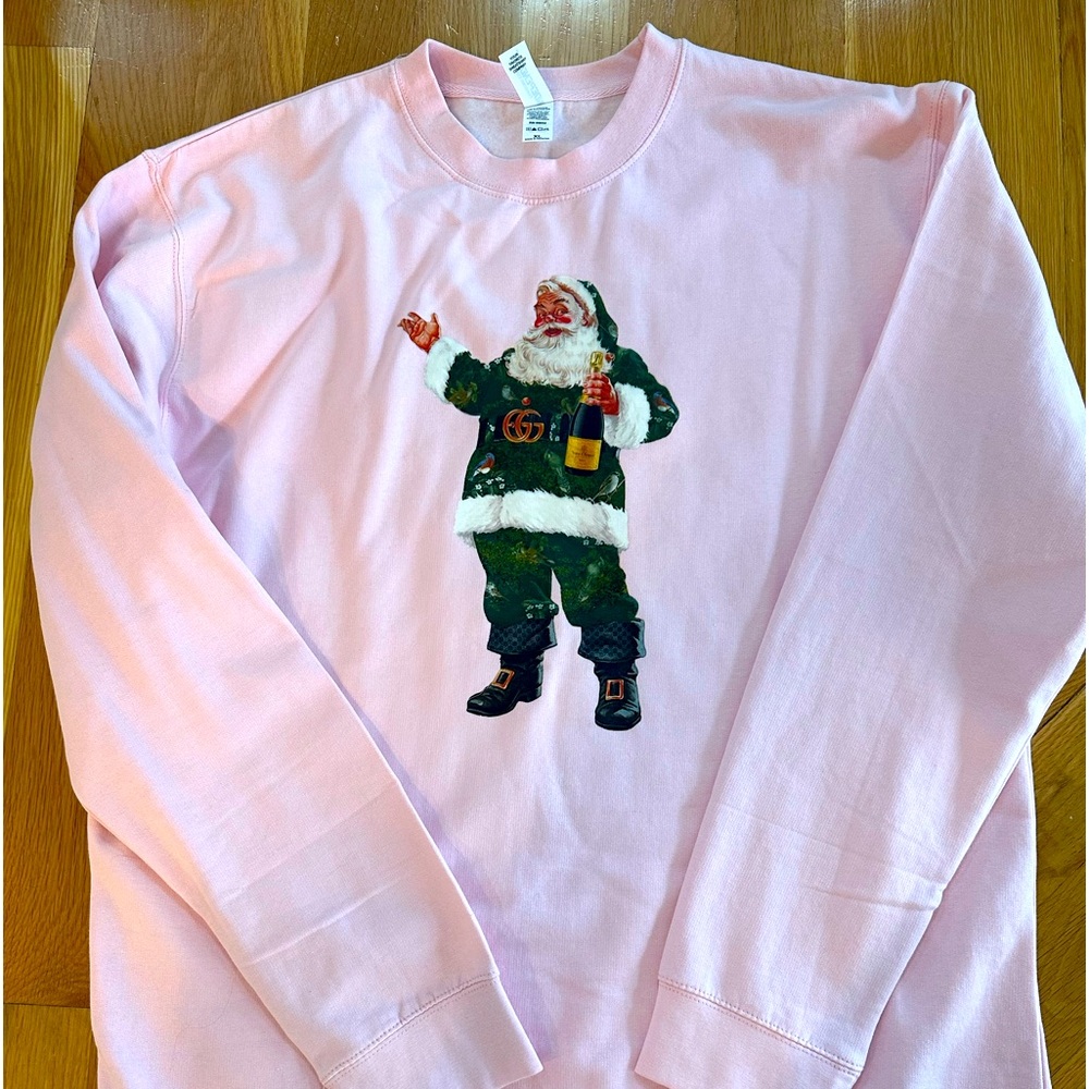 New Boutique vintage Santa sweatshirt XL
